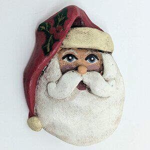Handpainted Vintage Santa Claus Brooch Pin By Debbie Ackley